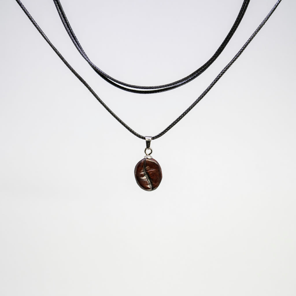 Handcrafted Leather Coffee Bean Necklace
