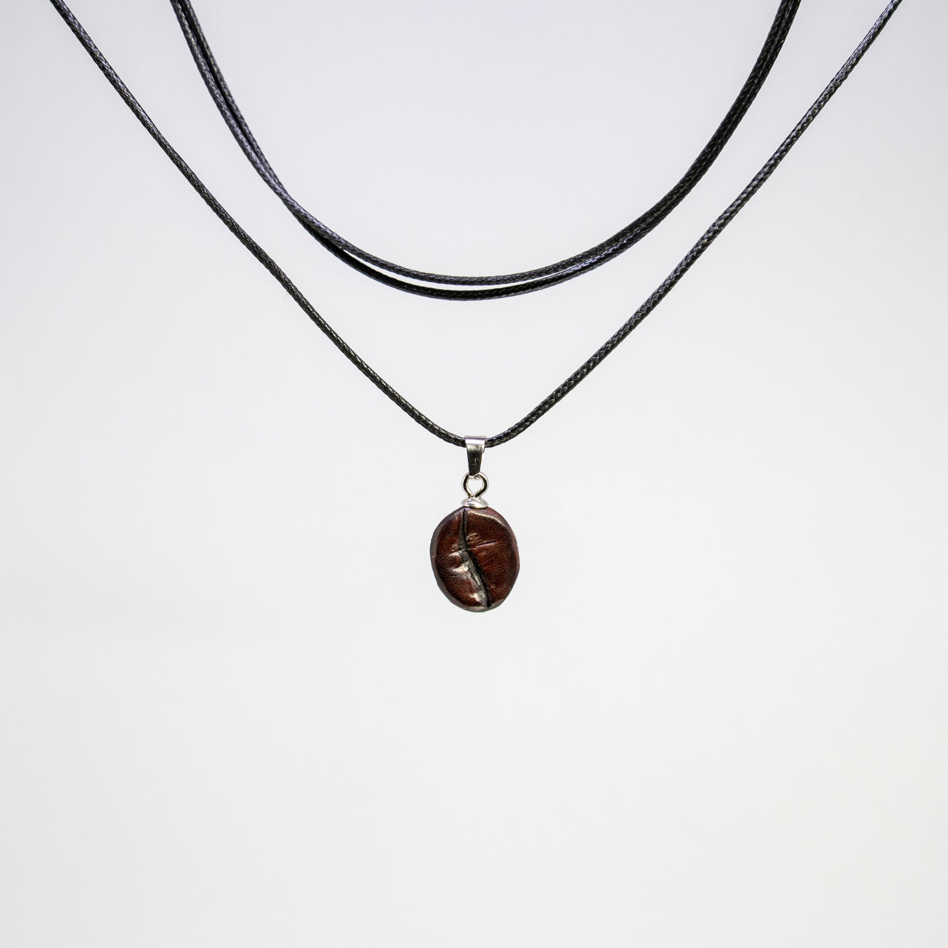 Handcrafted Leather Coffee Bean Necklace