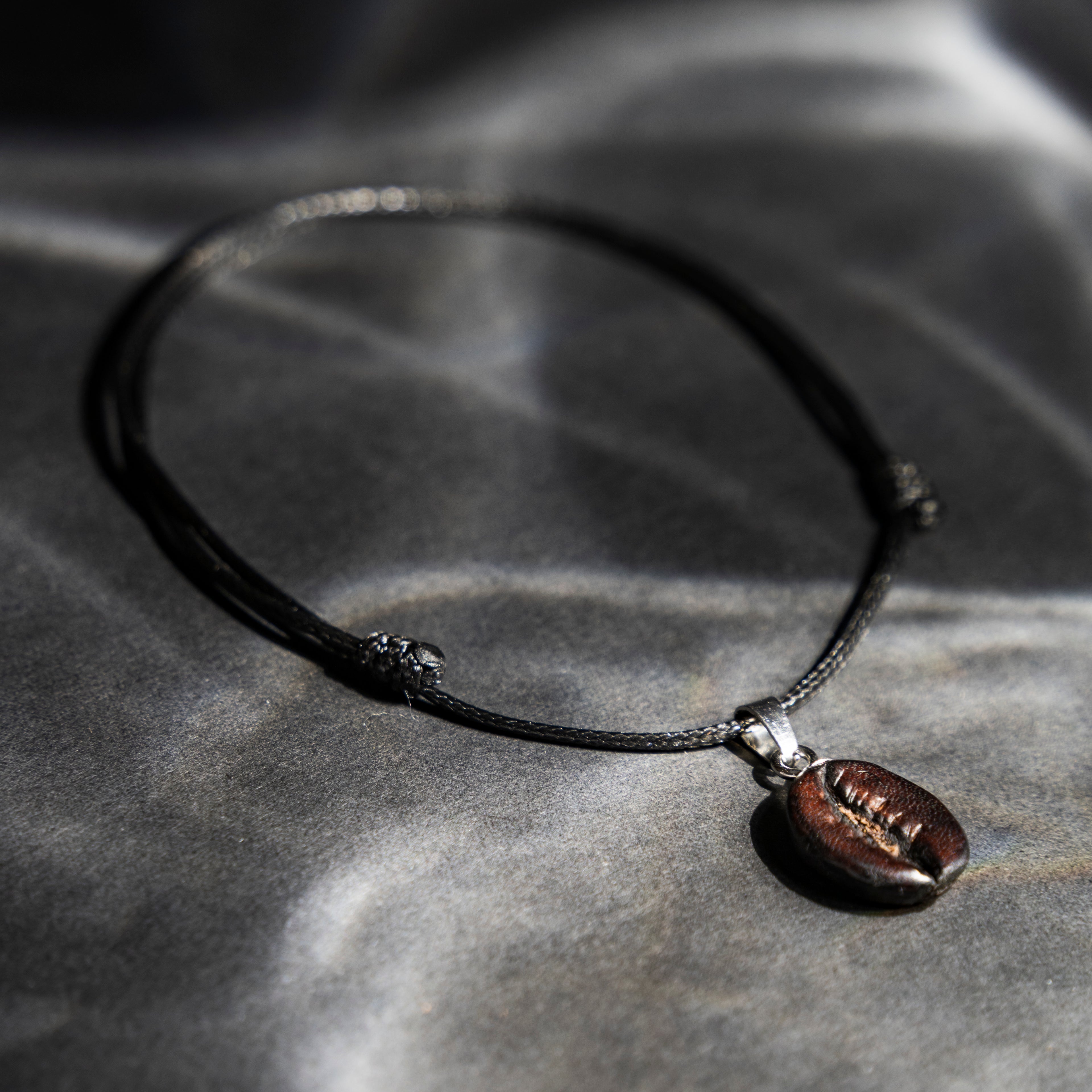 Handcrafted Leather Coffee Bean Necklace